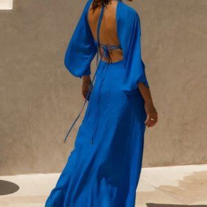 NWT Bohme CAROLINE MAXI DRESS IN BLUE